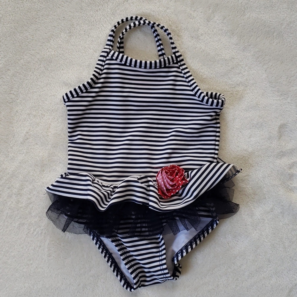 💜2 for $20💜 Blue Striped Baby Swimsuit (6-9M)